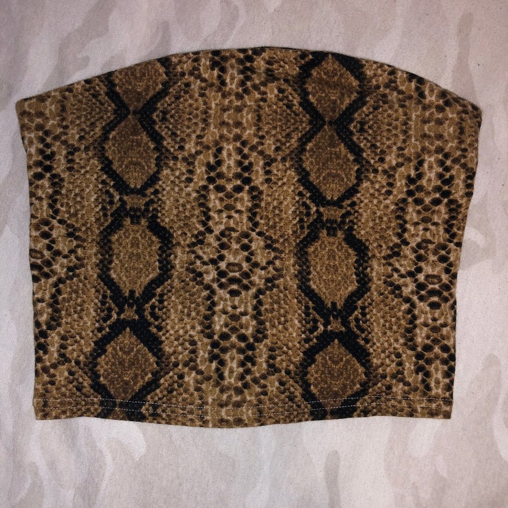 UO Snakeskin Tube Top